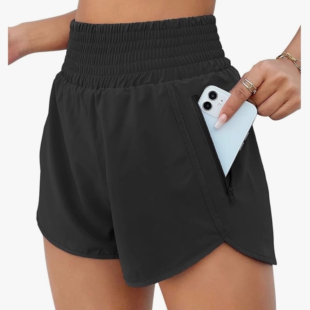 Black Biker shorts, exercise running shorts, Old Navy gray biker shorts